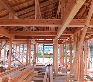 木造住宅施工中 写真